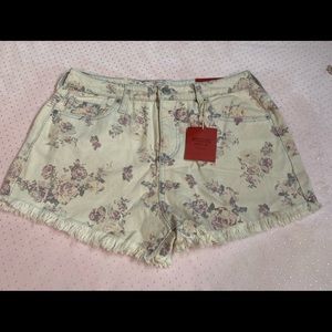 Mossimo Supply Co Jean Shorts with Floral Design